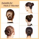 MORGLES Hair Donuts for Buns 4pcs Bun Makers with 10 Bobby Pins Black view 7