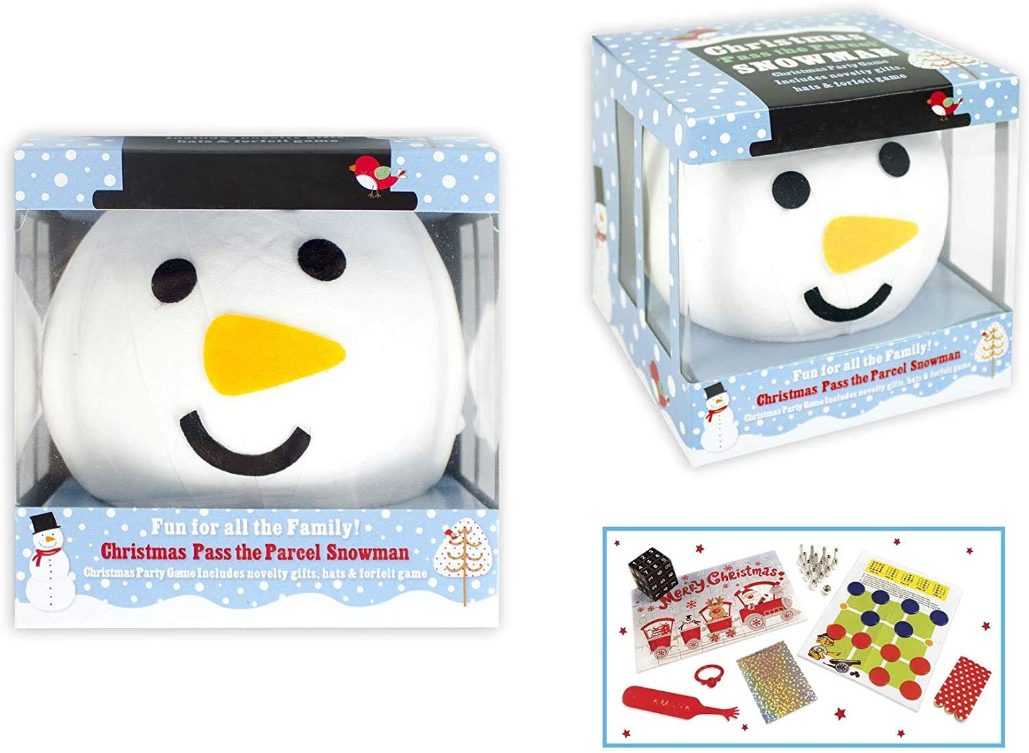 Novelty Family Christmas Game Pass The Parcel Snowman Party Game 8