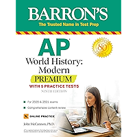 AP World History: Modern Premium: With 5 Practice Tests (Barron's AP) book cover AP World History: Modern Premium: With 5 Practice Tests (Barron's AP) book cover