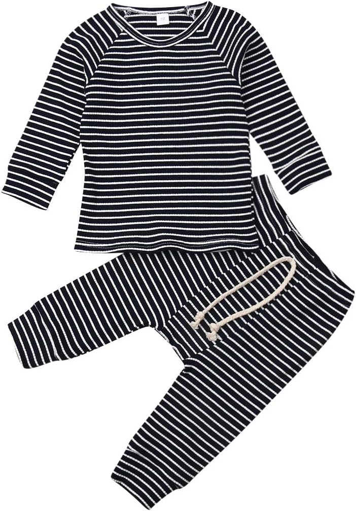 Madjtlqy Toddler Kids Baby Pjs Pants Set Nightgown Sleepwear Nightwear Casual Homewear Pajamas for Boy Girl