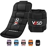VBSD Adjustable Ankle Weights for Men Women, 2 4 6 8 10 lbs 1 Pair Leg Weight Straps, Weighted Ankle Weight Set with Removable Sandbags for Walking Running Yoga Physical Therapy Gym Home Workout
