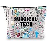G2TUP Surgical Tech Gift Surgical Technologist Makeup Bag Scrub Tech Appreciation Cosmetic Bag Surgical Nurse Doctor Gift Scrub Tech Week Gift (Surgical Technologist MB)