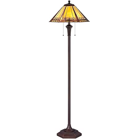 Quoizel Tf1135f Arden Tiffany Floor Lamp 2 Light 200 Watts Russet 60 H X 18 W
