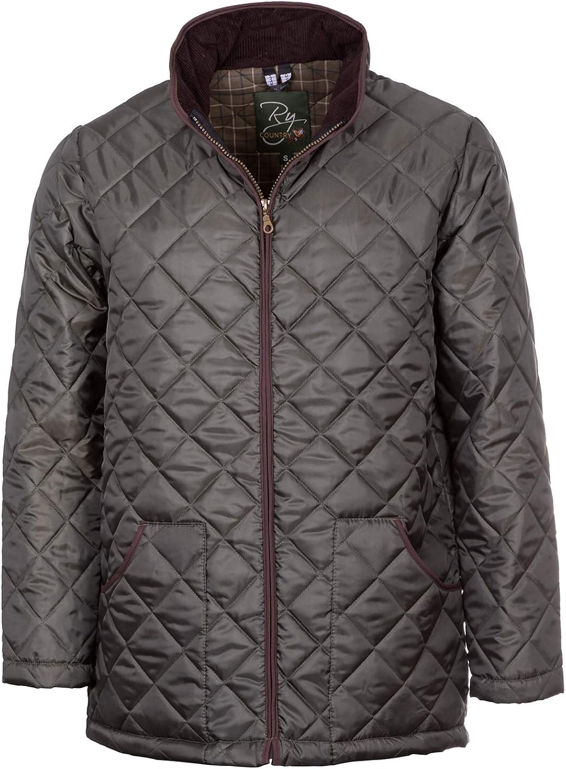 Rydale Men's Quilted Jacket Olive Green Shooting Hunting Coat Amazon