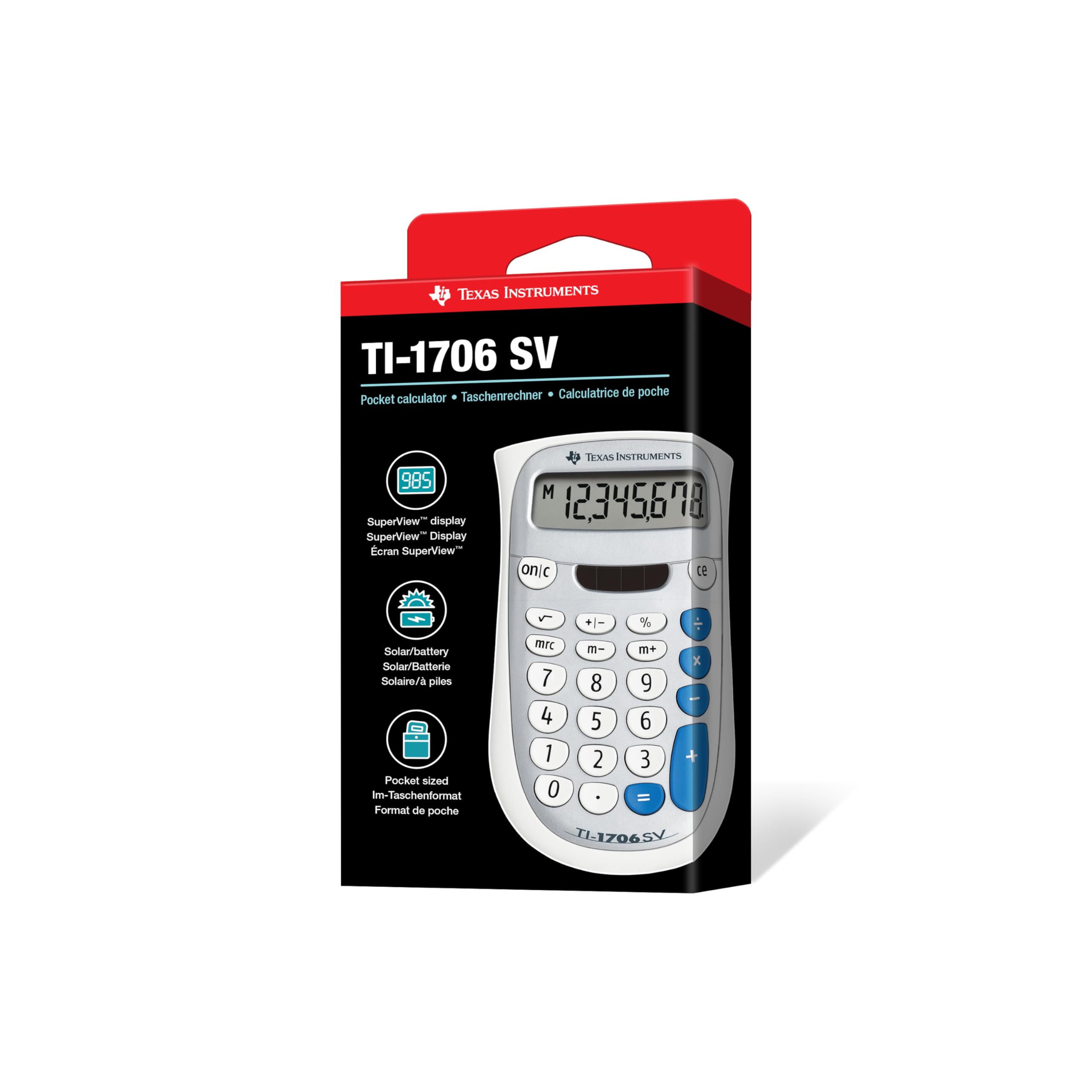 Texas Instruments TI-1706 SV Standard Function Calculator
