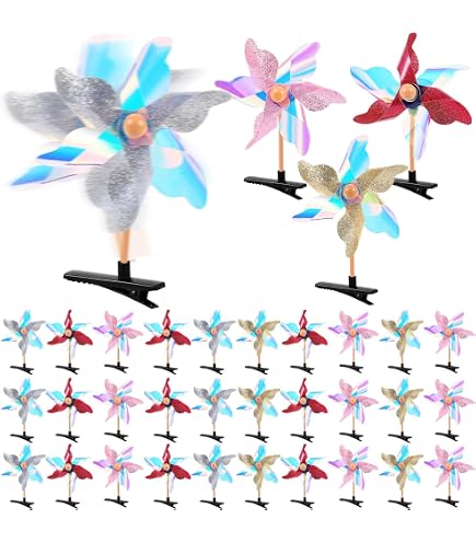 Amazon.com : 40 pcs Windmill Hair Clips, VEINARDYL Colorful  display picture 1