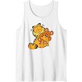 Garfield Hugging Pooky Cartoon Cat Tank Top