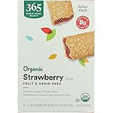 365 by Whole Foods Market, Organic Strawberry Fruit and Grain Bars, 20.8 Ounce, 16 Count