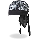 Hot Leathers Men&rsquo;s &amp; Women&rsquo;s Skull Motorcycle Headwrap/Doo Rag &ndash; Multiple Biker Skull Designs