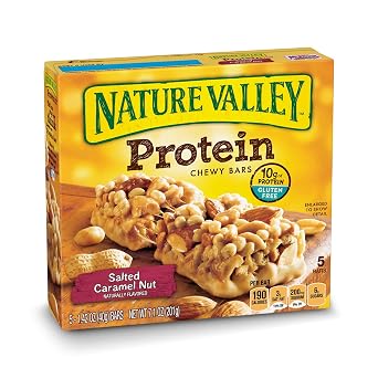 Nature Valley protein chewy bars salted caramel nut - 5 ct (016000412699)