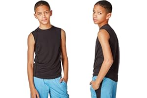 DEVOPS 2 Pack Boys Cool Dry-Fit Workout Tank Top Sleeveless