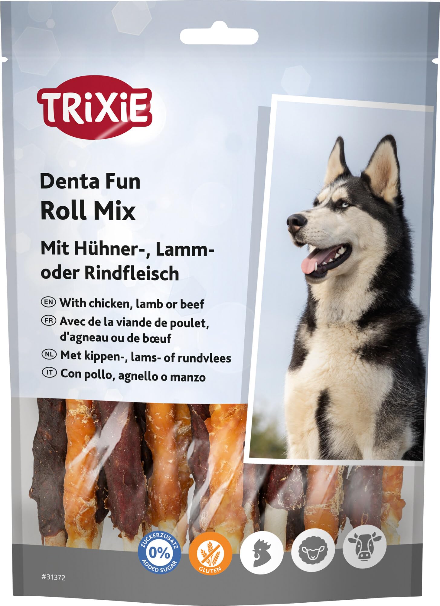 TRIXIE Denta Fun Chewing Roll Mix, 10 cm, 250 G, 0.275 kg