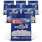 Enoz para Moth Balls for Closets and More - Kills Clothes Moths and Carpet Beetles - Moth Balls for Indoor Use - No Clinging Odor - 4 Oz, 6 Pack
