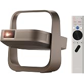 XGIMI Elfin Flip 4K Portable Projector with wifi and bluetooth, Google TV | RGB Triple Laser, 1600 ISO Lumens, 0.98-1.3:1 Optical Zoom, Harman Kardon Sound, 1ms Gaming, Home Theater &amp; Outdoor Camping