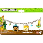 LUV HER 7" Minecraft Bracelet with 4 Metal Charms - Minecraft -Ages 3+