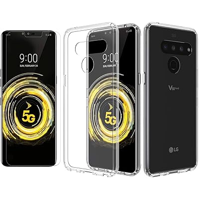 Tempered Glass Lg V50 Thinq Case Slinco Clear Case With Tempered