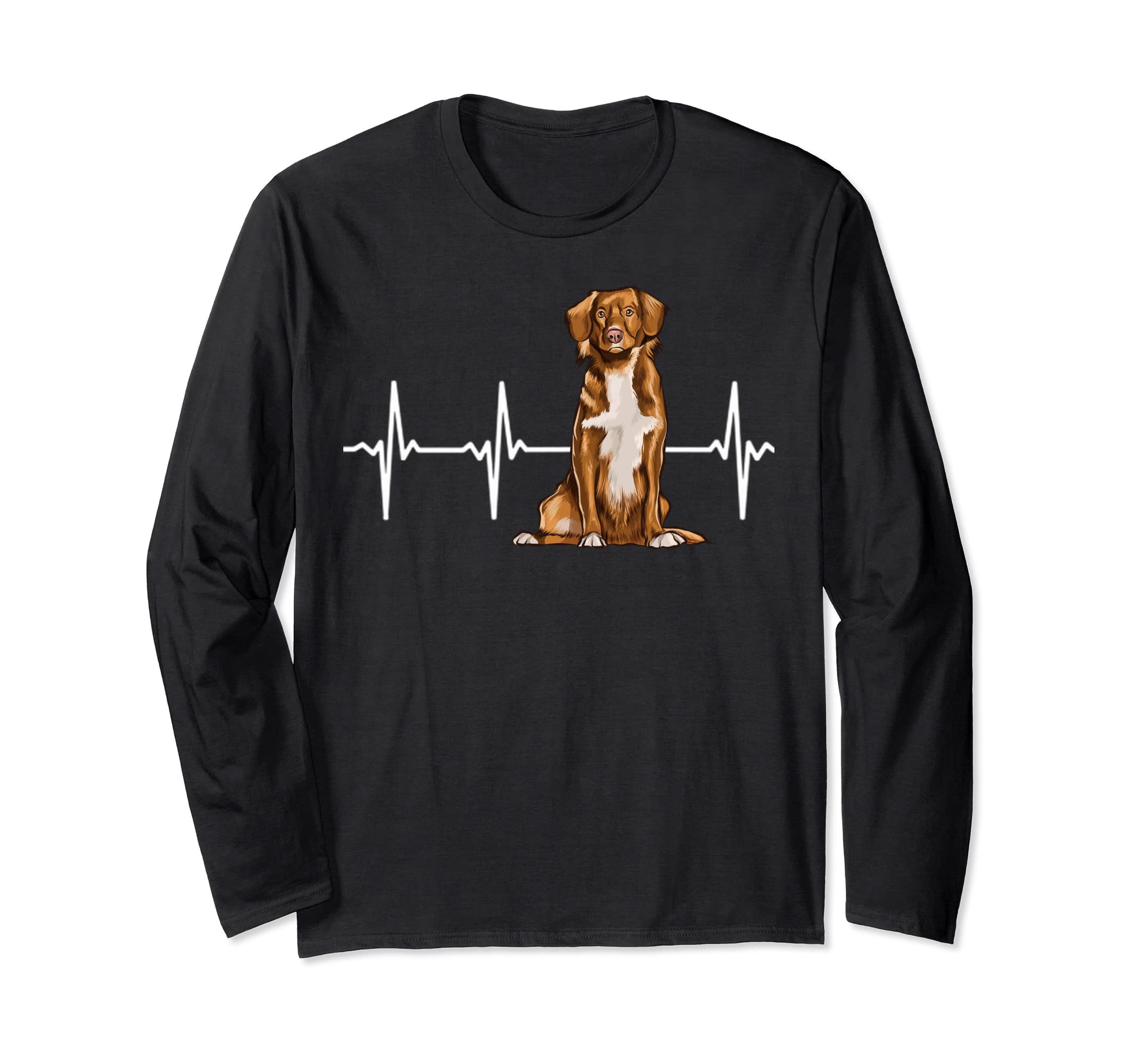 Nova Scotia Duck Tolling Retrievers Heartbeat Dog Lover Long Sleeve T-Shirt