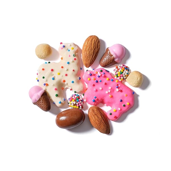 YUPIK BIRTHDAY CAKE MIX, 6.5 OZ, SWEET SNACKS, FESTIVE BLEND WITH SPRINKLE SUGAR COOKIES, SHORTBREAD, CHOCOLATE ALMONDS, CHOCOLATE CONFETTI BITES, HAPPY BIRTHDAY PARTY TREAT, UNIQUE SNACKS
