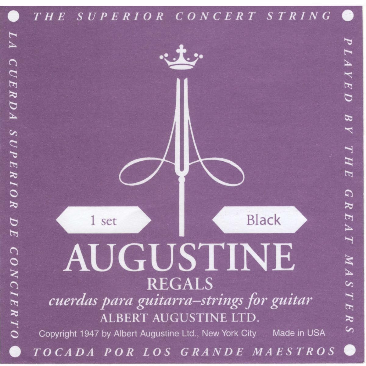 Augustine Regal Black Crystal Nylon Guitar Strings - Low Tension