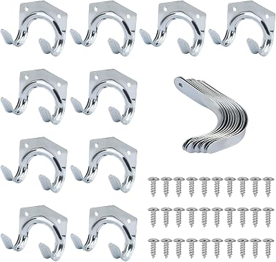 20 Pack Heavy Duty Multi-Tool Hooks Hangers Garage Wall Mount Anti-Slip
