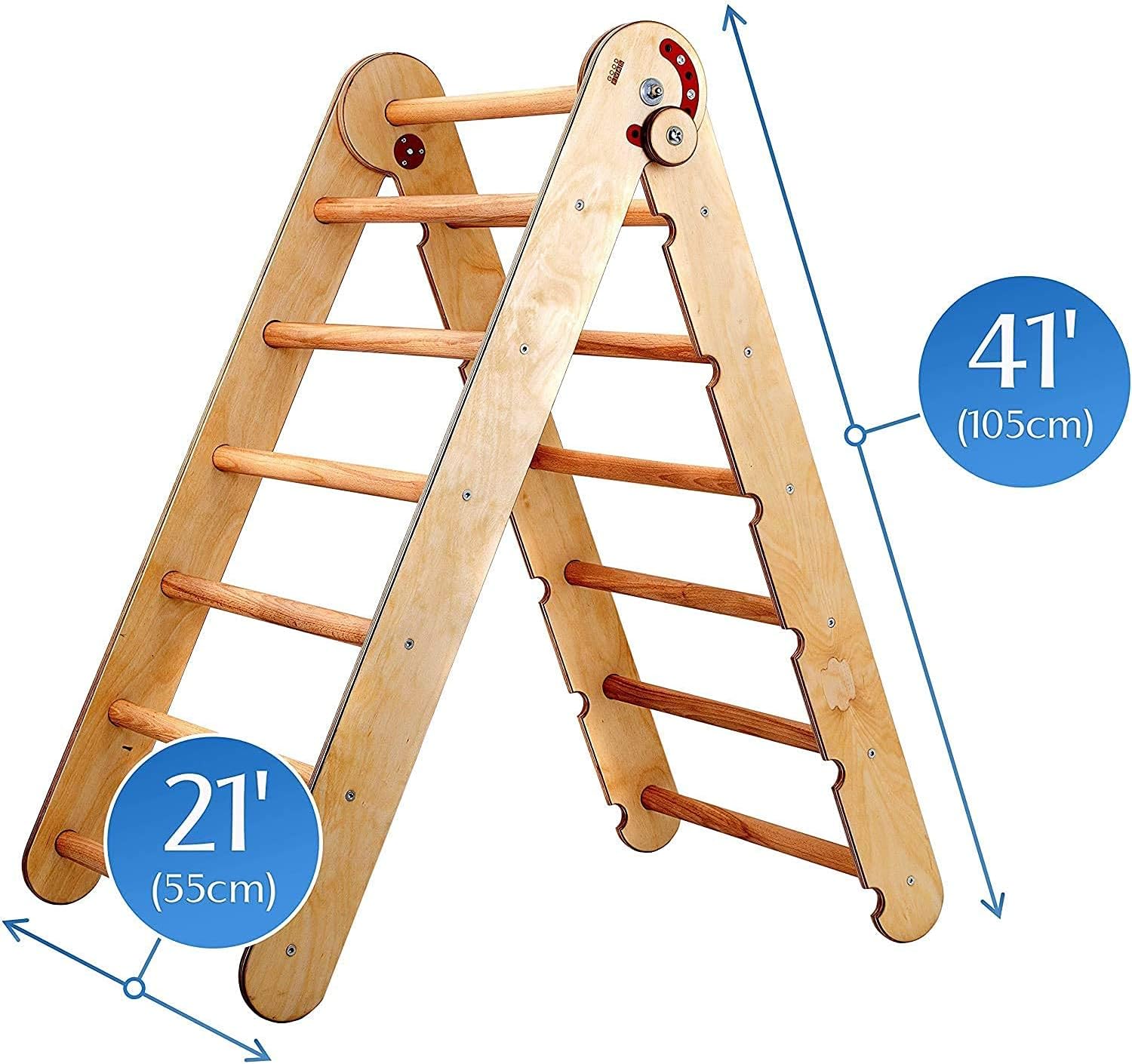 Triangle Ladder + Climbing net (Set 2in1) for Indoor Playground - Climbing Toys for Kids and Toddlers 1-3-5 y.o: Toys & Games