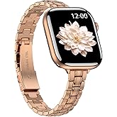 BAITEYOU Narrow Metal Band Compatible with Apple Watch Bands 38mm 40mm 41mm 42mm 44mm 45mm 46mm 49mm (Series 11 10 9 8 7 6 5 4 3 2 1 SE Ultra), Dressy Thin Stainless Steel iWatch Bands for Women