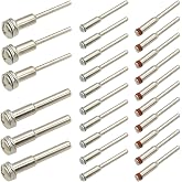 26PCS Cut-Off Wheel Screw Mandrel Set, 2mm/3mm/6mm Screw Mandrel for Rotary Tools (1/8 Shank, 1/4 Shank)