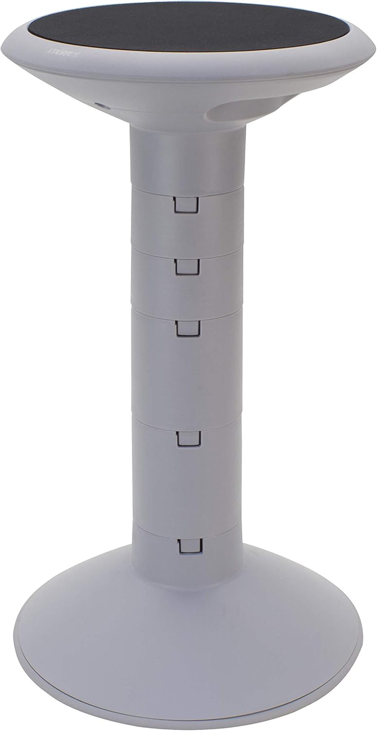 Storex Active Tilt Stool, Ergonomic Seating for Flexible Office Space and Standing Desks, Adjustable 12-24 Inch Height, Gray (00322U01C) : Office Products