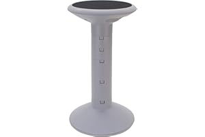 Storex Active Tilt Stool, Ergonomic Seating for Flexible Office Space and Standing Desks, Adjustable 12-24 Inch Height, Gray 