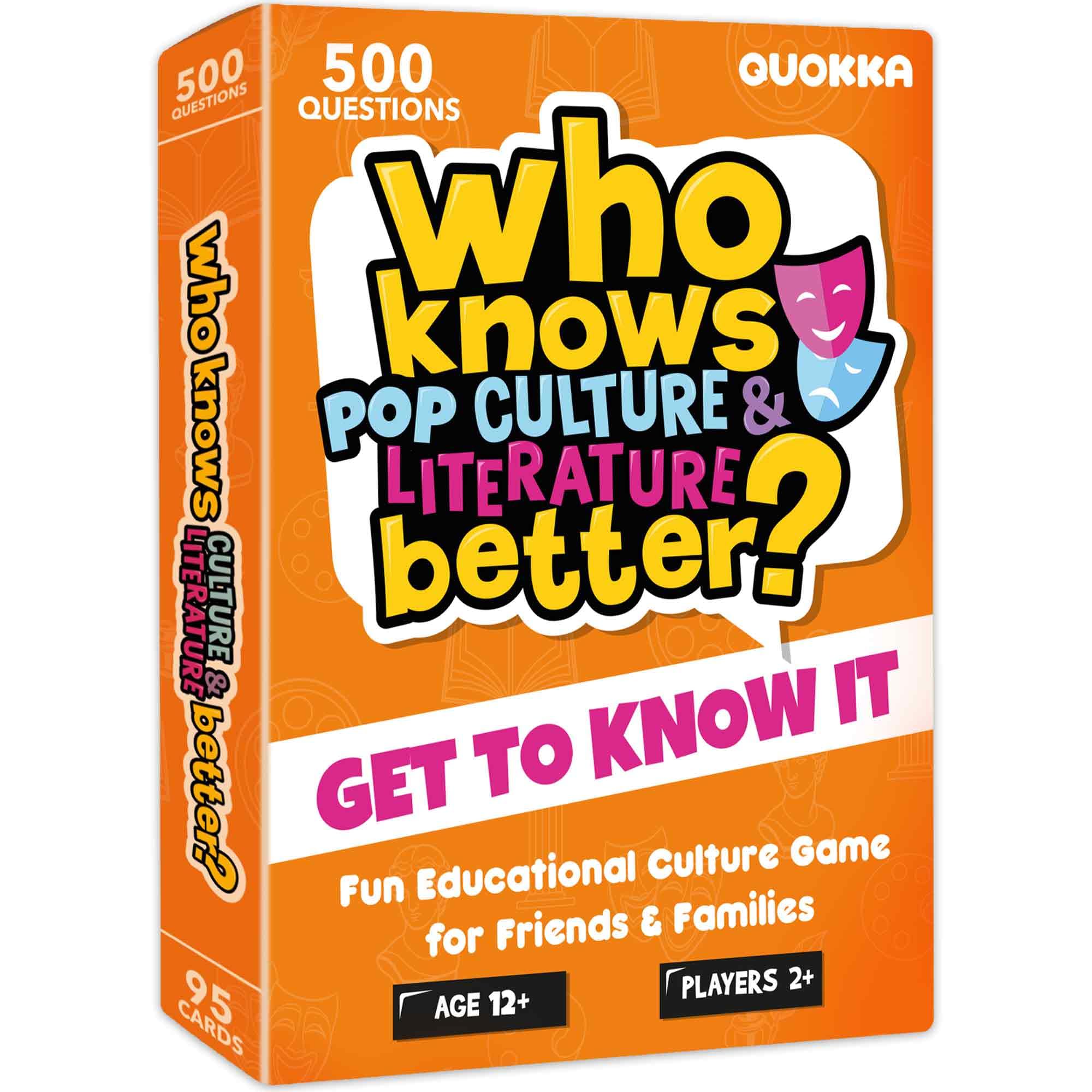 QUOKKA Trivia Card Games For Kids 8-12 - Board Games for Adults & Teens 12+ Who Knows Culture & Literature Better? - Kids & Family Card Quiz - Fun & Educational Questions for Children & Fam Gatherings — image 1