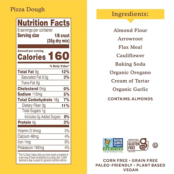 SIMPLE MILLS PIZZA DOUGH BAKING MIX, 9.8 OUNCE BOXES
