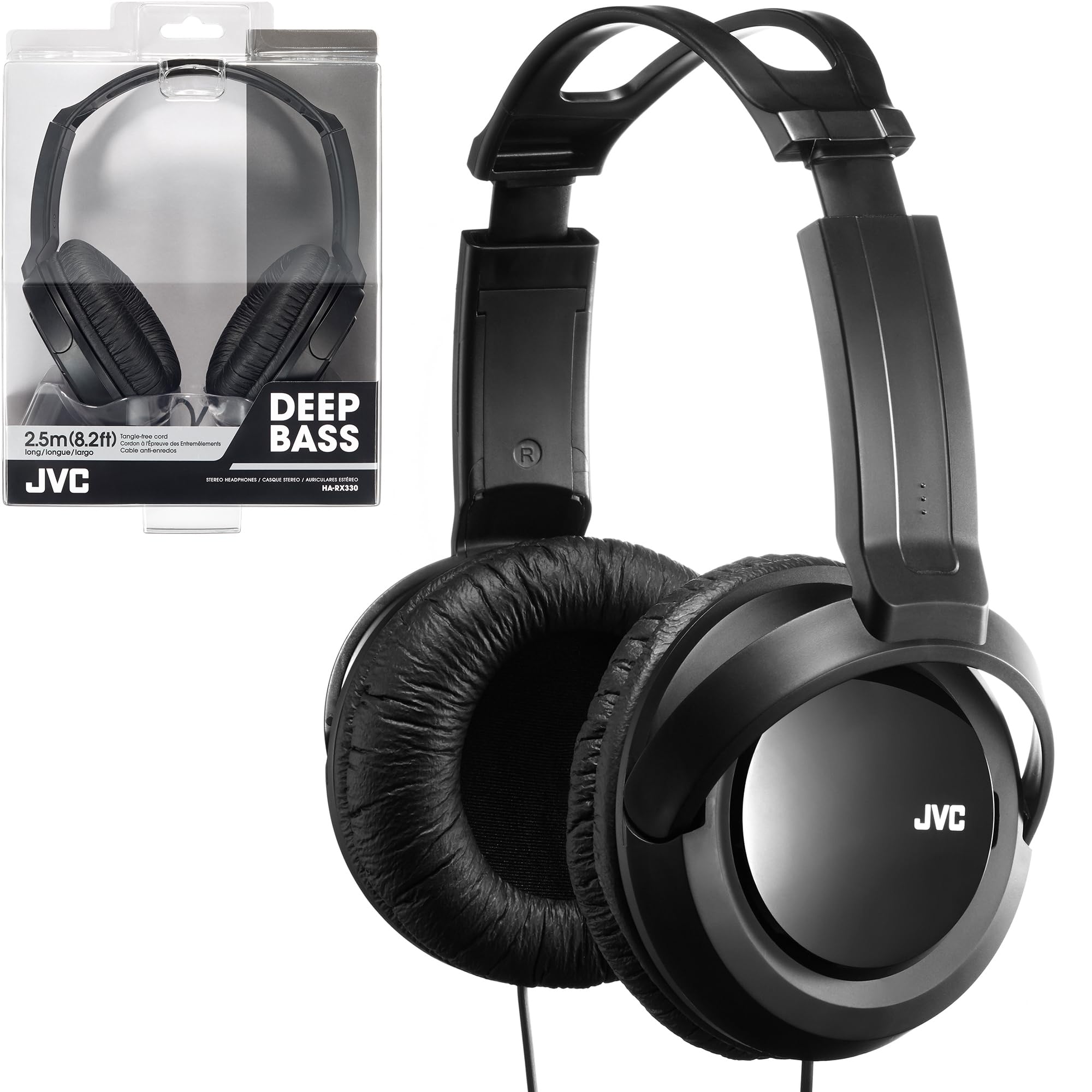 JVC HARX330 Full Size Extra Bass Headphone Around Ear (Black)
