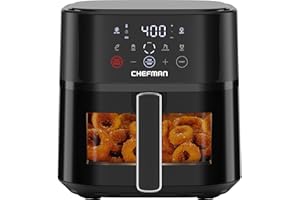Chefman Air Fryer – 6 QT Compact Airfryer for Quick & Easy Meals, Features Hi-Fry Technology for Extra Crisp, Easy-View Windo