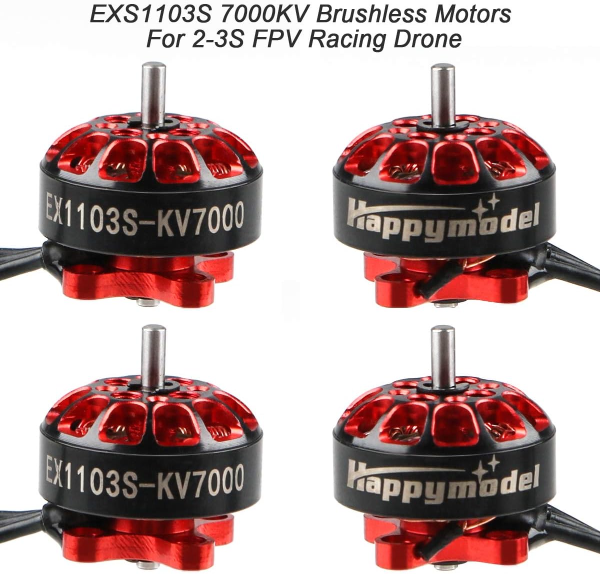 EXS1103S Brushless Motors 7000KV 2-3S Micro Drone Motor for Larva X 2.5 Inch FPV Racing Drone 4PCS