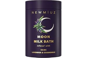 Cleansing Sage Moon Milk Bath Soak - Lavender Chamomile - Moisturize & Soften Skin Spiritual Stress Relief Gifts for Women Destress Luxury Spa Bath Salt Powder Birthday Perfect Stocking Stuffers