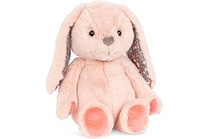 B. toys- B. softies- 12" Pink Plush Bunny - Huggable Stuffed Animal Bunny Toy- Soft & Cuddly- Washable- Newborns, Toddlers, Kids-0 Months +