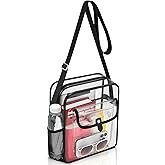 SPODEARS Clear Crossbody Bag for Stadium, Concert, Festival & More - Adjustable Shoulder Strap & Bottle Holder