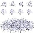 Apipi 100 Pieces Clear Shelf Support Pegs -5 mm Cabinet Shelf Clips,Shelf Holder Pins Bracket Steel Pin for Cabinet Furniture Book Shelves Supplies