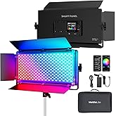 Mettlelite SPL420C RGB LED Video Light with APP Control, 360° Full Color RGB Panel Light, 2800K-8000K, CRI/TLCI 97+, 10 Scenes, Professional Photography Studio Lighting for YouTube/Stream/Photo/Video