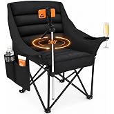 Oversized Padded Camping Chair for Adults| 600LBS Heavy Duty Folding Chair