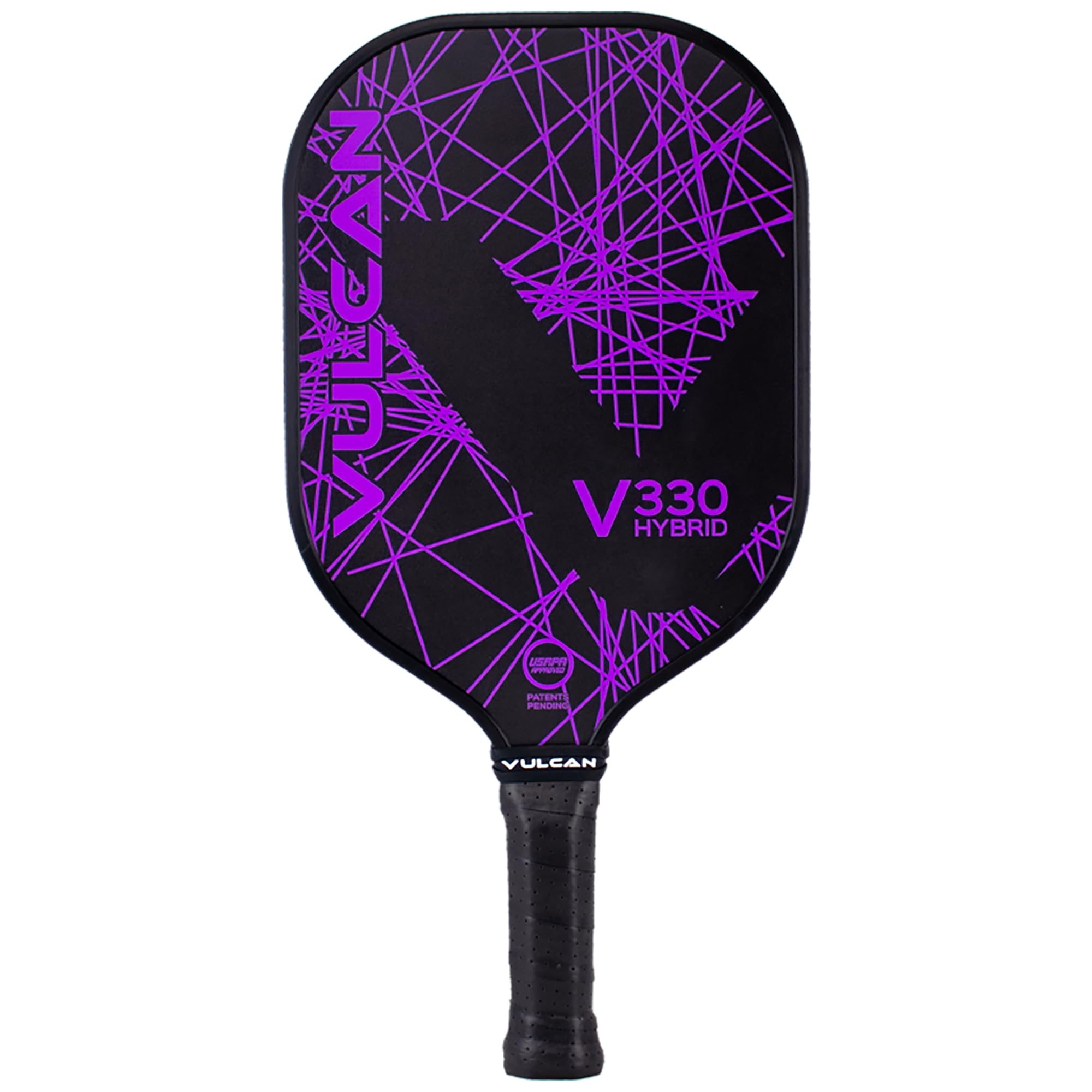 Vulcan | V330 Pickleball Paddle | Hybrid Performance | Polypropylene Core - Graphite Surface | USAP Approved | Purple Lazer