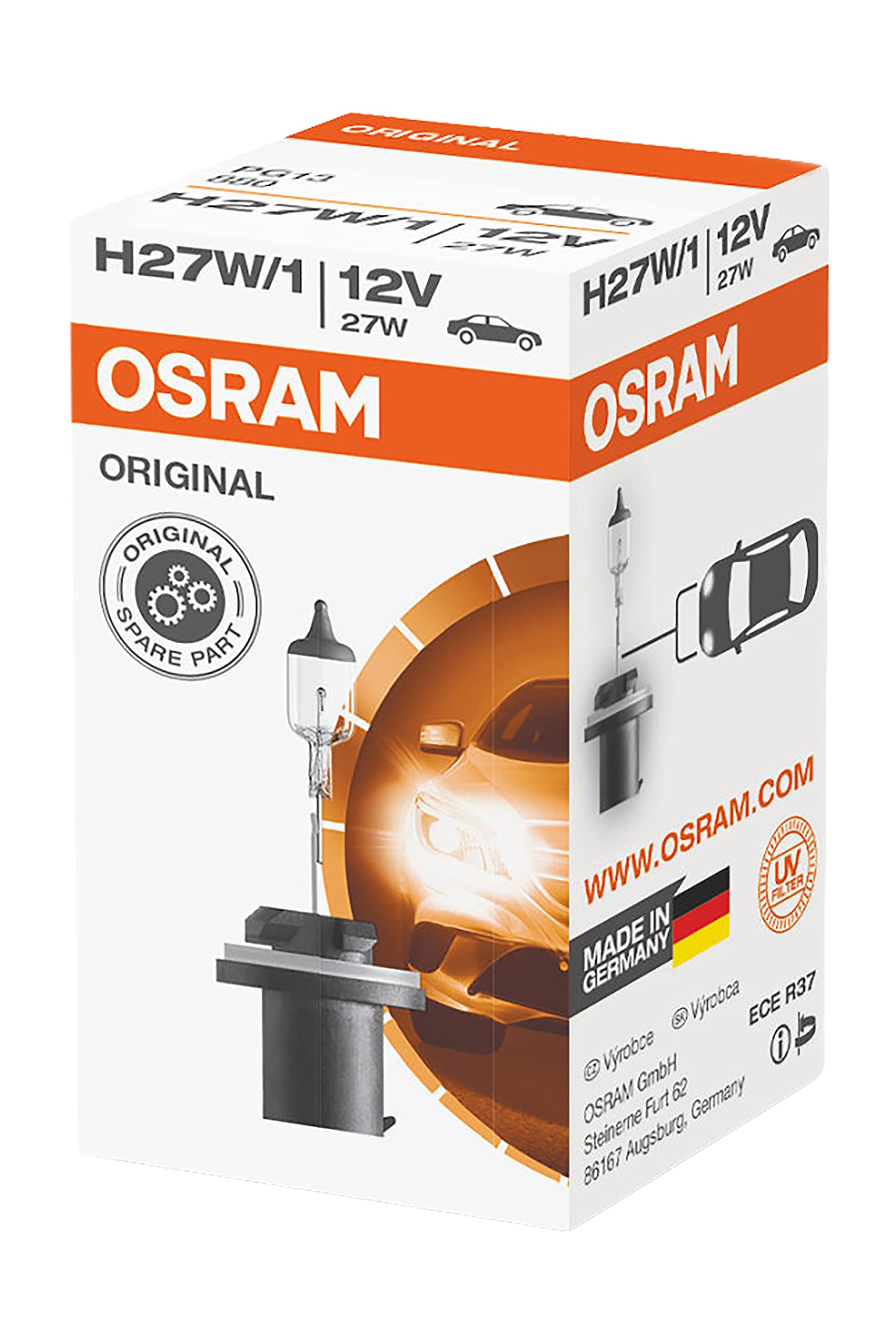 OSRAM Original Equipment H27/1-880 bulb in a single box