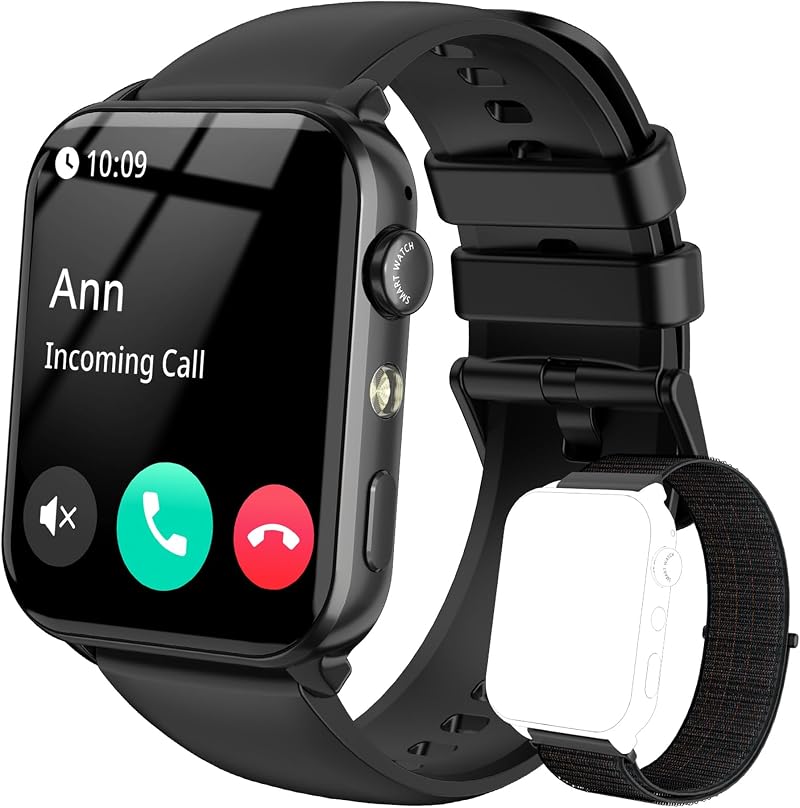 IOWODO Smart Watch for Women Men 1.91" HD Call Flashlight Heart Rate IP68