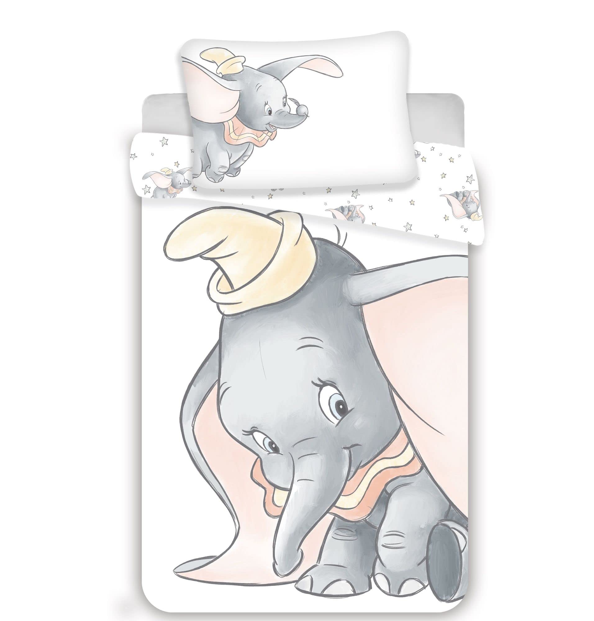 Jerry Fabrics Disney Dumbo Baby Bed Linen 100 x 135 cm 100% Cotton