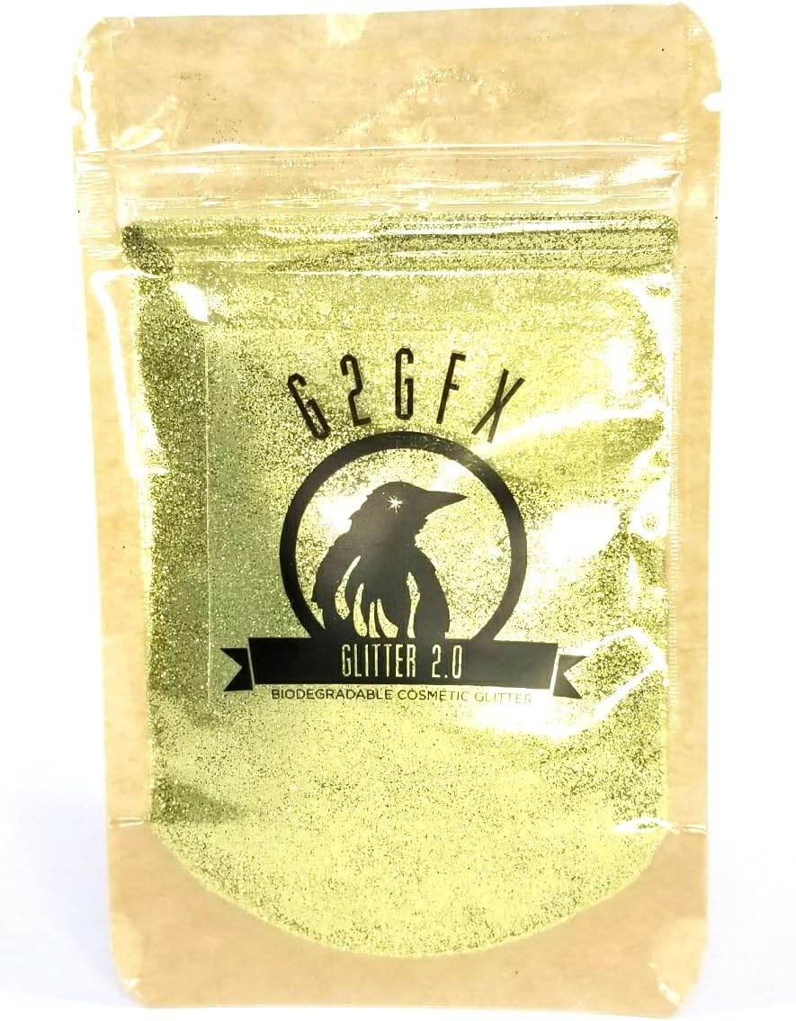 G2GFX Biodegradable Glitter (10g Resealable Pouch, Leprechaun's Gold)