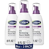 Cetaphil Pro Oil Removing Foam Wash, Foaming Facial Cleanser, Fragrance Free Formula Suitable for Sensitive Skin, 8 Fluid Ounce (Pack of 3)