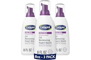 Cetaphil Pro Oil Removing Foam Wash, Foaming Facial Cleanser, Fragrance Free Formula Suitable for Sensitive Skin, 8 Fluid Ounce (Pack of 3)