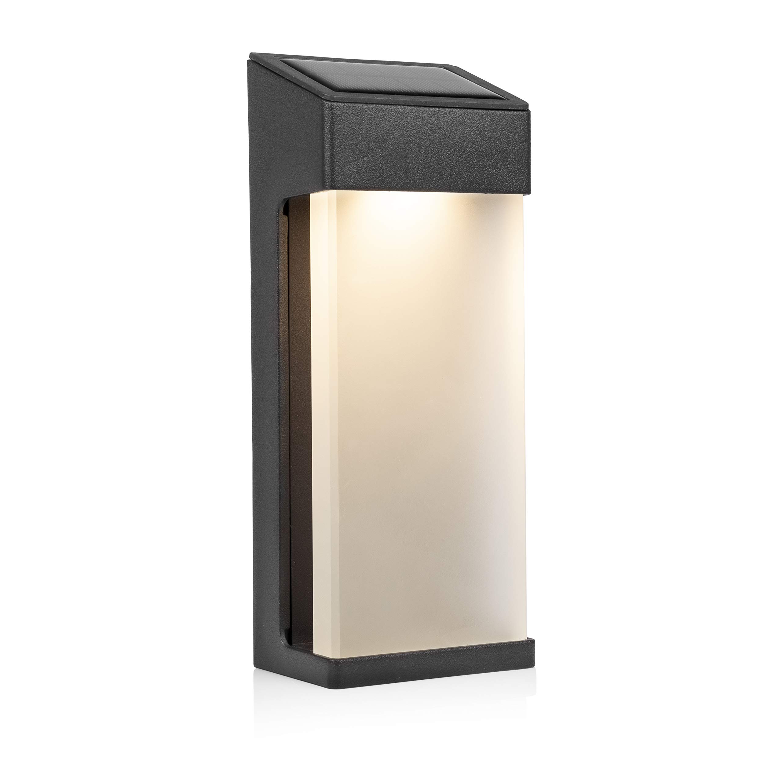 Smartwares LED Solar Wall Light, Matt Glass, Aluminium, 10 Lumens, IP44