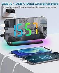 SZELAM Projection Alarm Clock, 7.4 in Digital