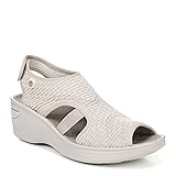 BZees womens Dream Sandal, Beige Sheer Fishnet, 8 US